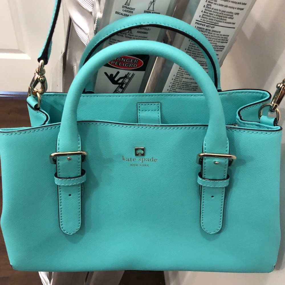Kate Spade Turquoise Leather Tote NWOT